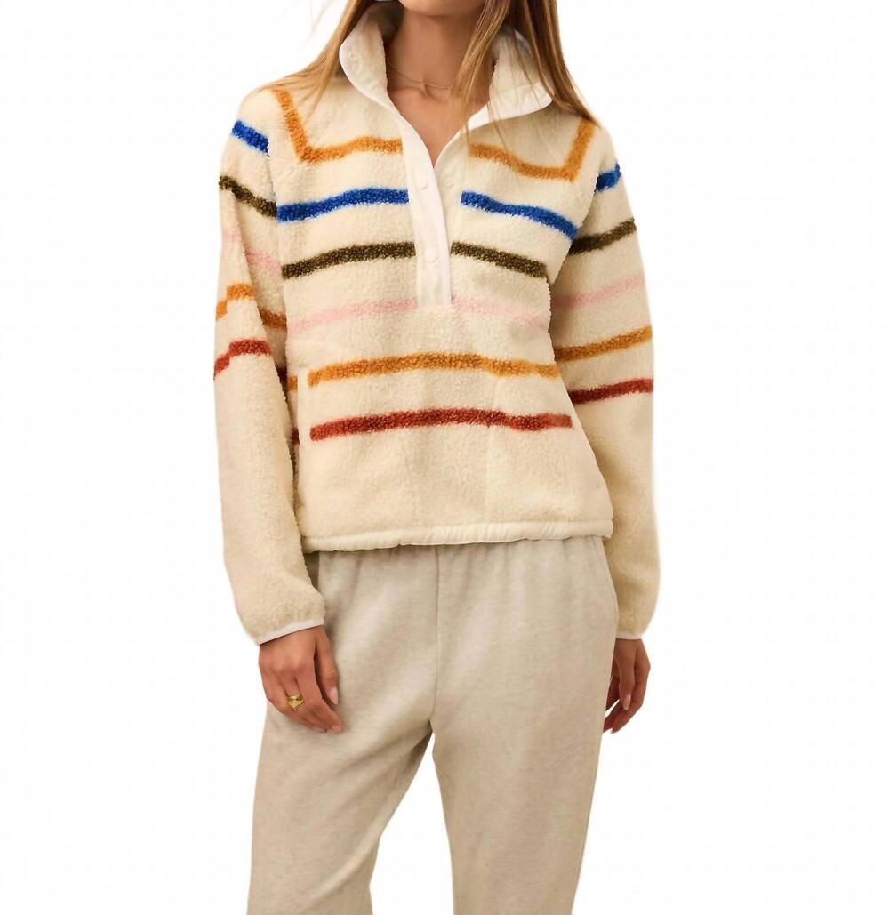NEW FAHERTY fireside pullover in dream fleece stripe